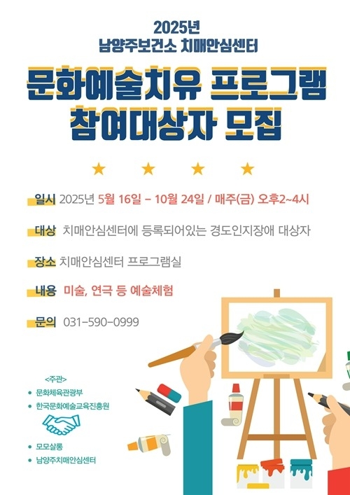 (0508)[치매건강과]남양주치매안심센터, ‘문화예술치유 프로그램’ 시작(포스터).jpg