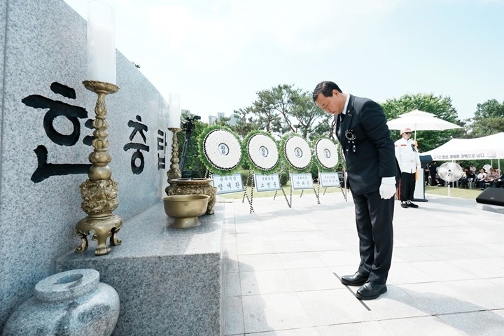 광주시, 제71회 현충일 추념식 거행…순국선열 희생정신 기려