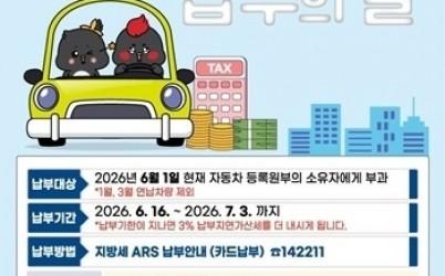 (0612)[세정과] 남양주시, “6월은 제1기분 자동차세 납부의 달” 안내(포스터).jpg width: 100%; height : 150px
